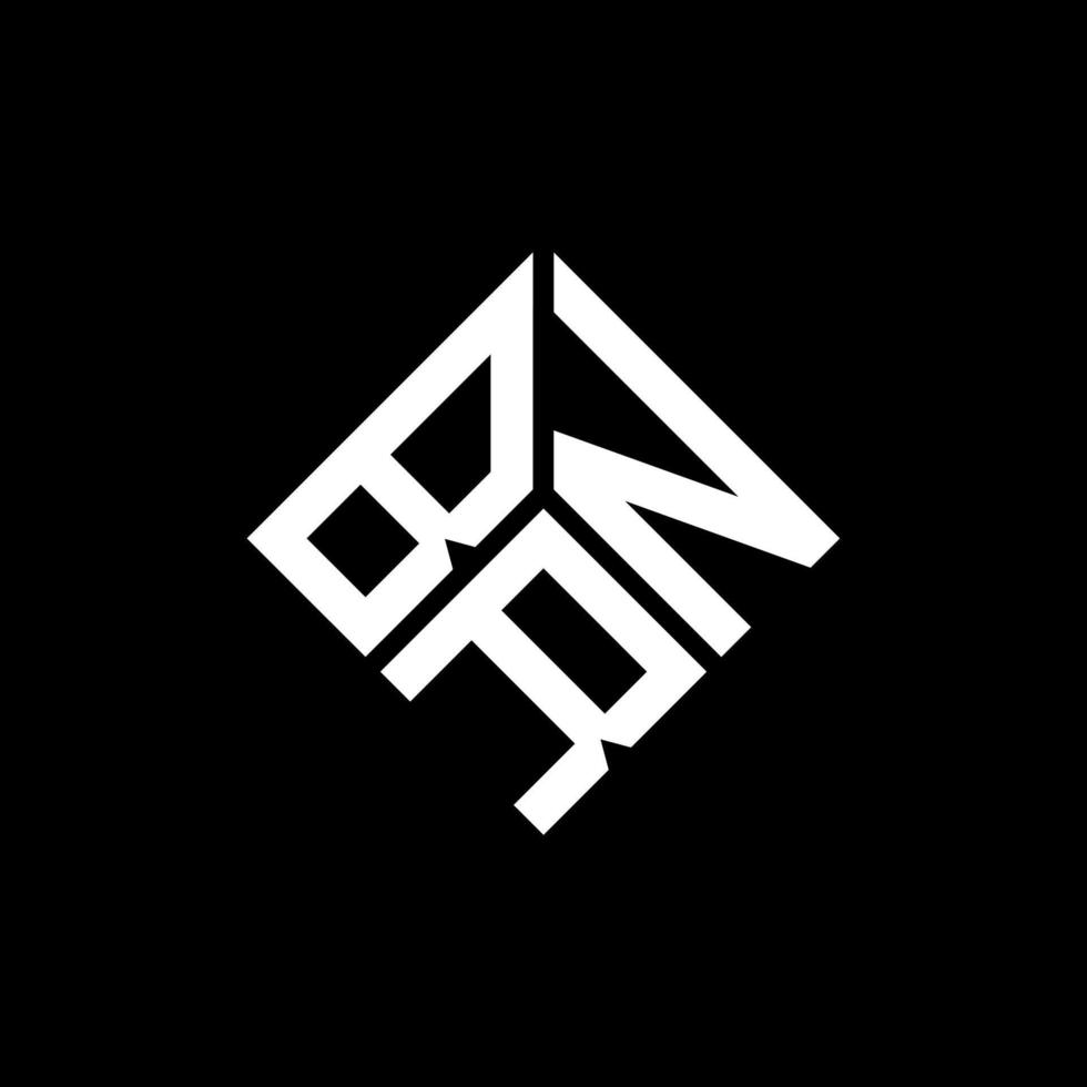 diseño de logotipo de letra brn sobre fondo negro. concepto de logotipo de letra de iniciales creativas brn. diseño de letras brn. vector