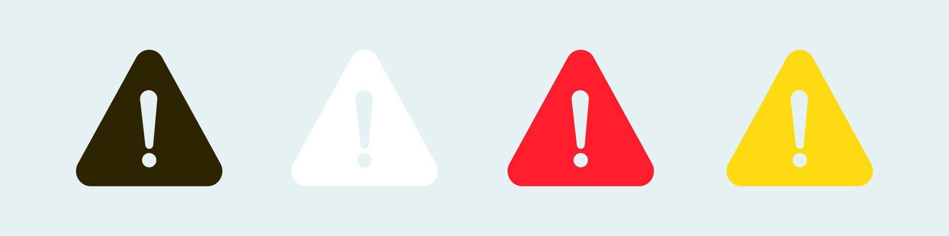 Warning message concept represented by exclamation mark icon. Exclamation symbol in triangle. vector