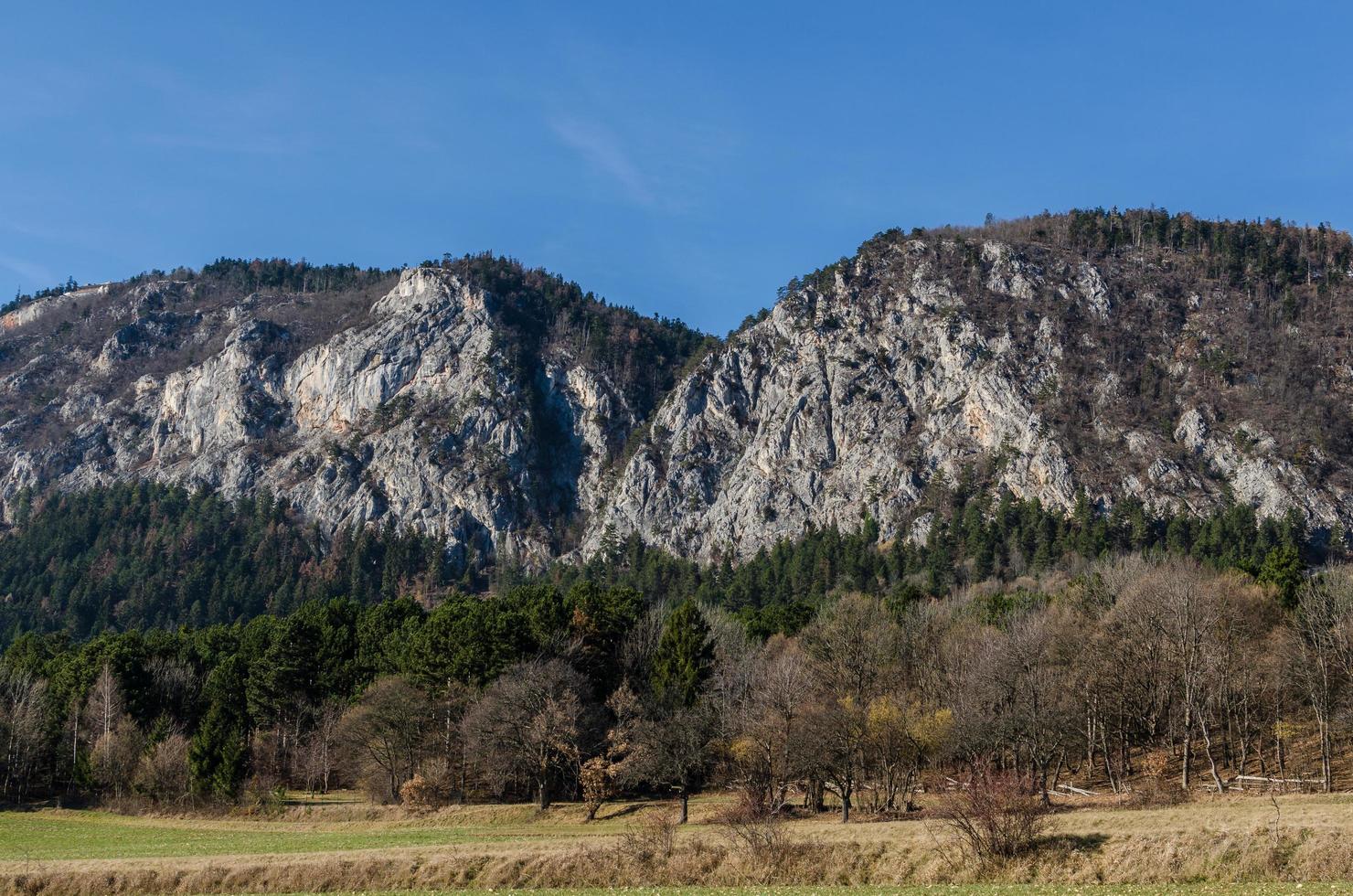 alto muro de roca foto