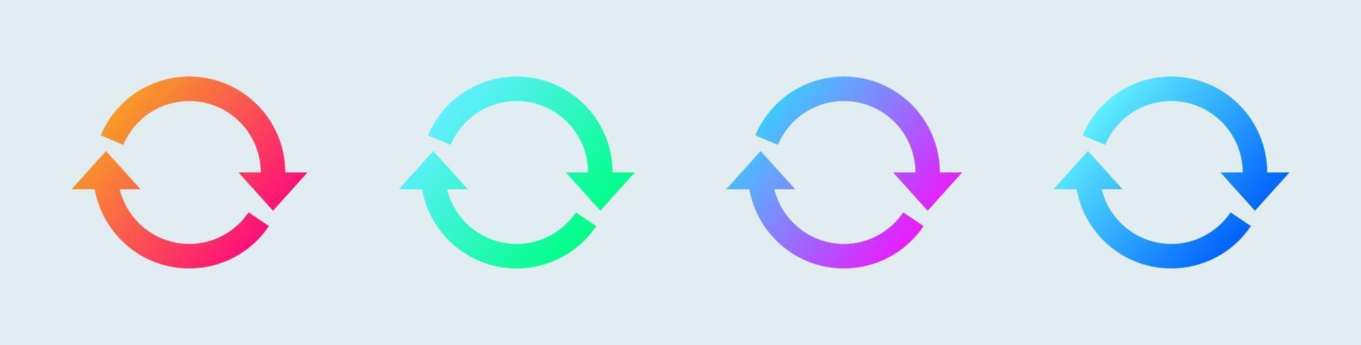 Update or synchronization icon in gradient color. Vector illustration.