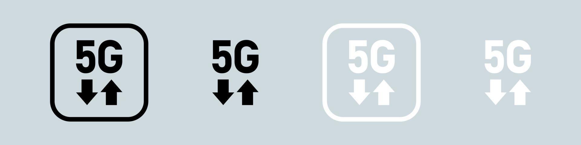 5G network wireless technology icon set. 5G icon vector illustration.