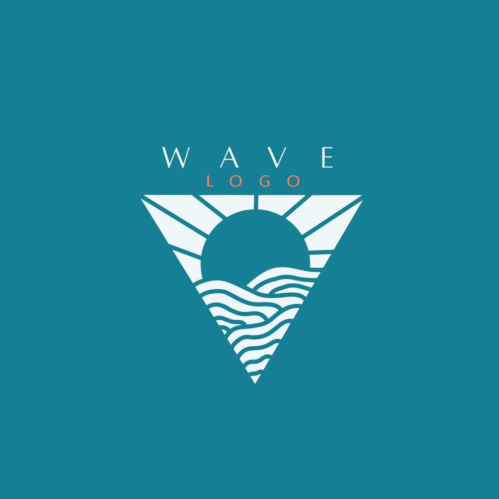 plantilla de diseño de logotipo de concepto de onda creativa vector