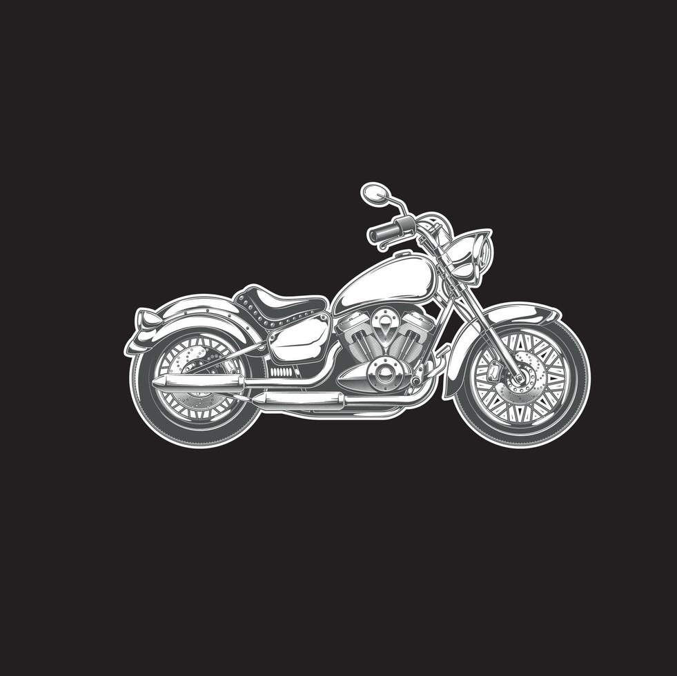 motorbike template illustration for decoration, logo vector