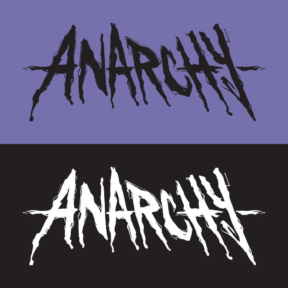 Lettering with single word ANARCHY vector