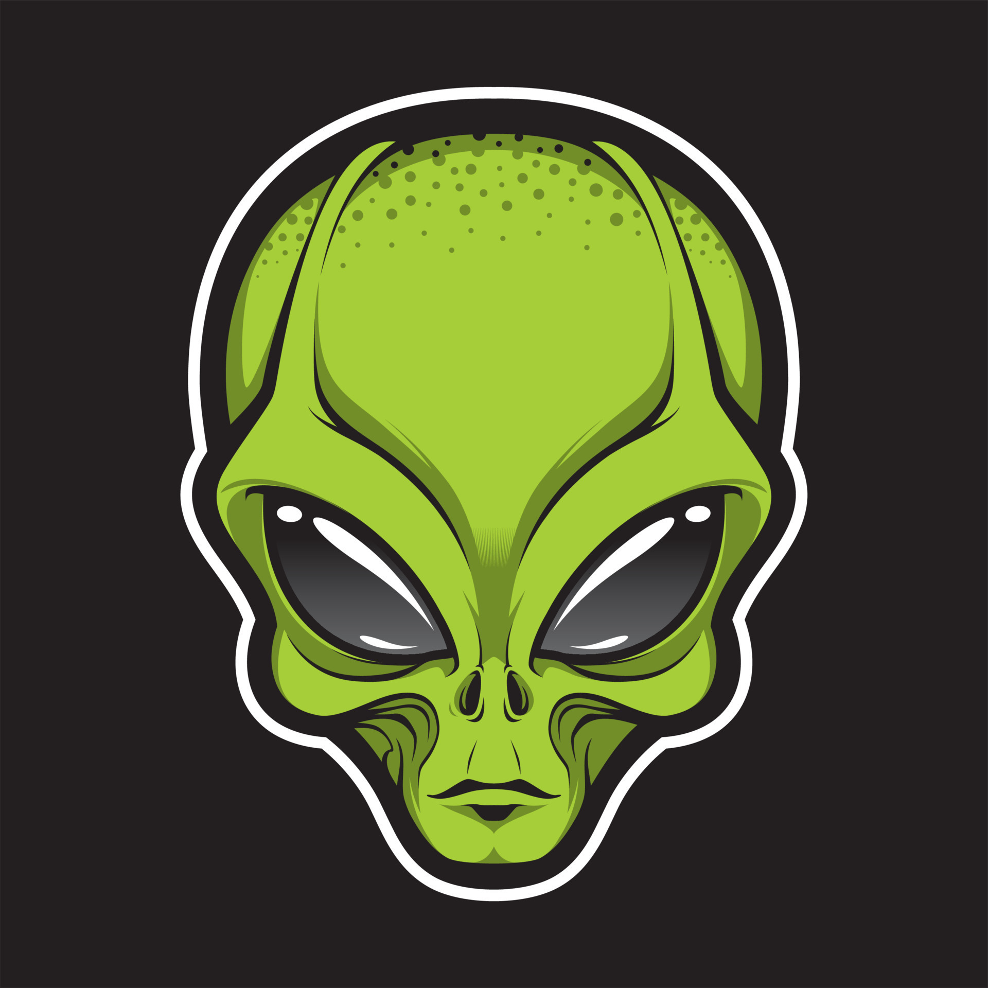 Alien face tee stump, humanoid martian head print, futuristic space invader, paranormal fantasy cartoon emblem vector illustration 7691078 Vector Art at Vecteezy Alien face tee stump, humanoid martian head print, futuristic space invader, paranormal fantasy cartoon emblem vector illustration 7691078 Vector Art at Vecteezy