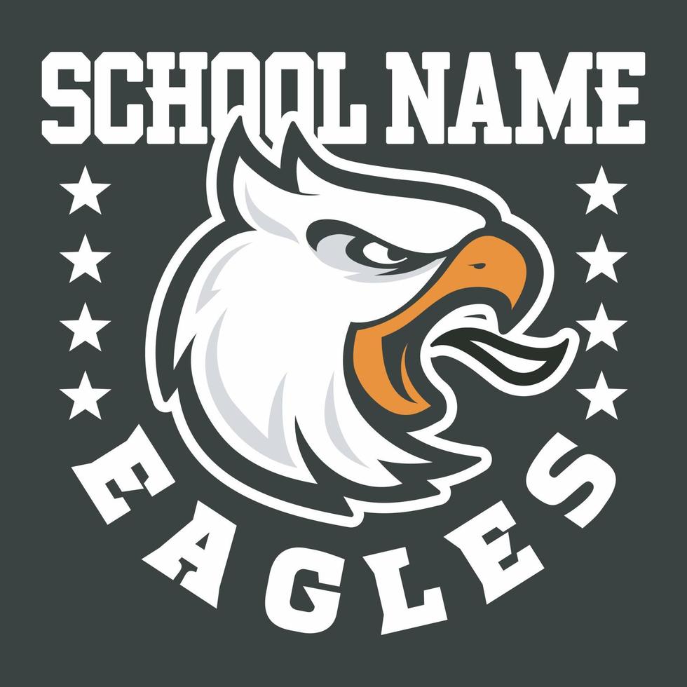 Eagle mascot logo design vector with modern illustration concept style for badge, emblem and tshirt printing.