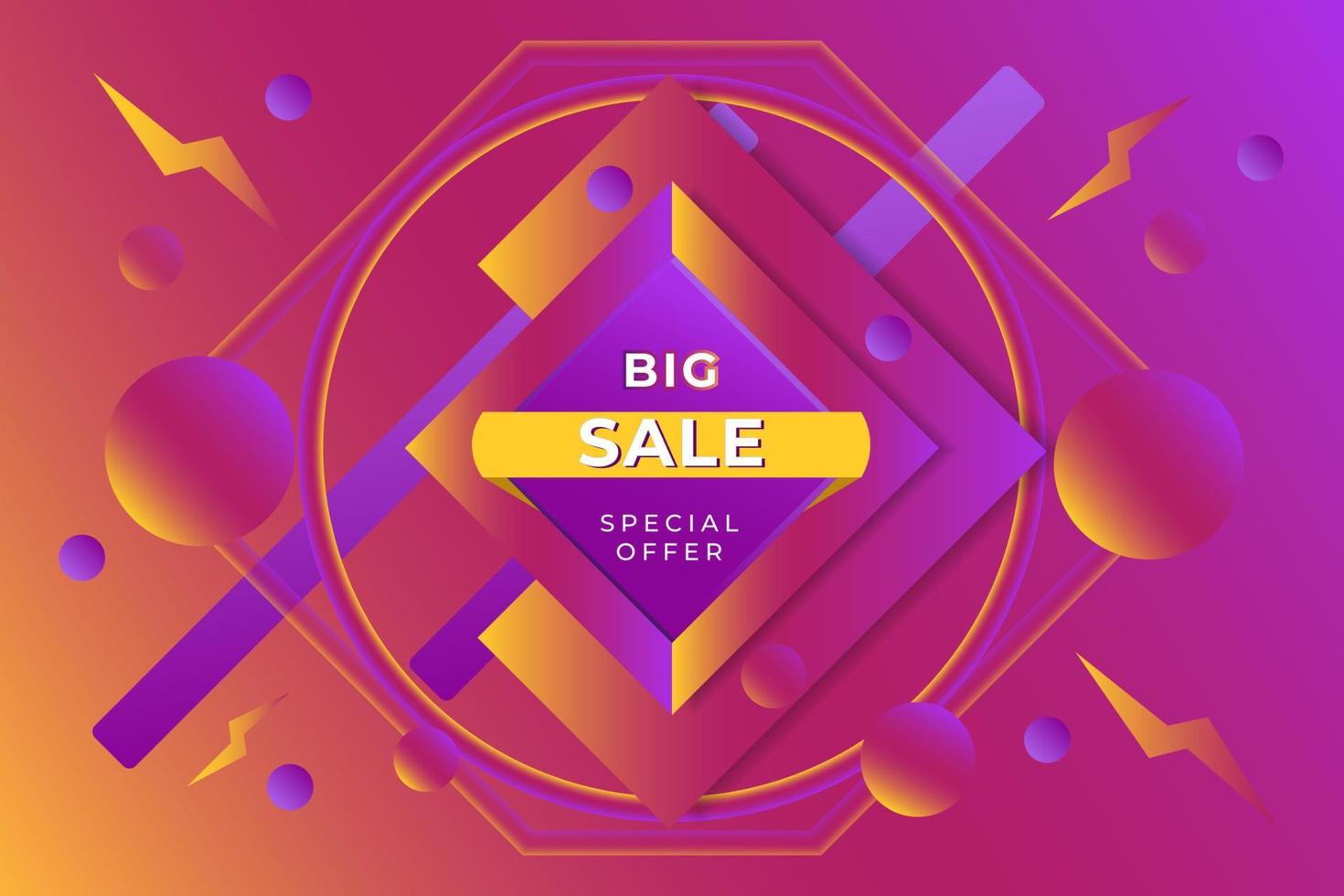 BIG SALE Ilustration 3d media text sale for advertising your business vector eps.