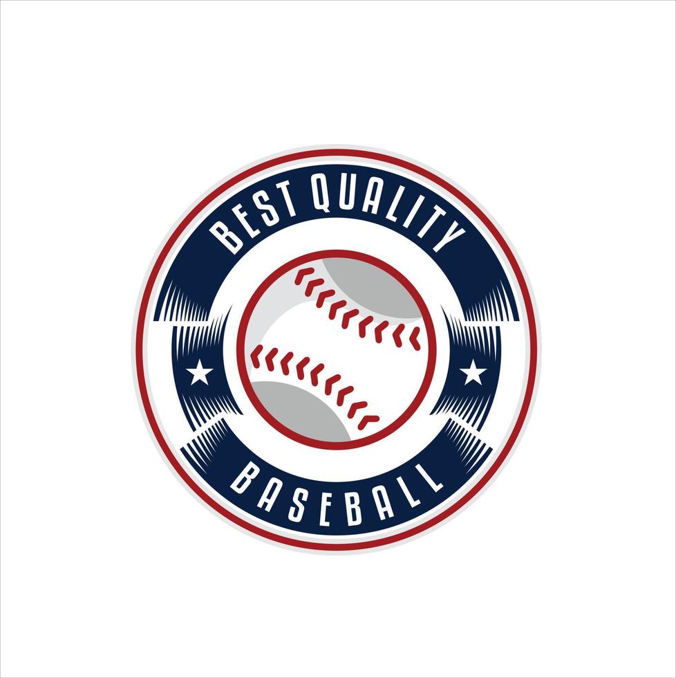 club de emblemas de béisbol, logotipo de juego deportivo para ilustración de torneo vector