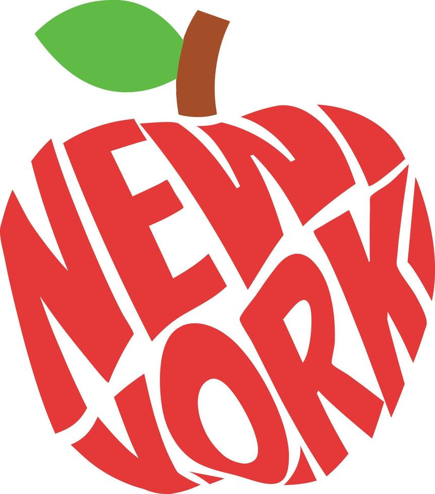 Big Apple New York City NYC vector
