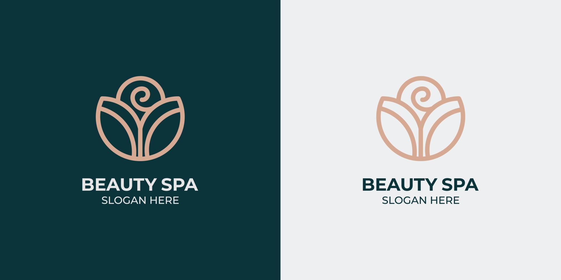 minimalist and abstract beauty logo set vector