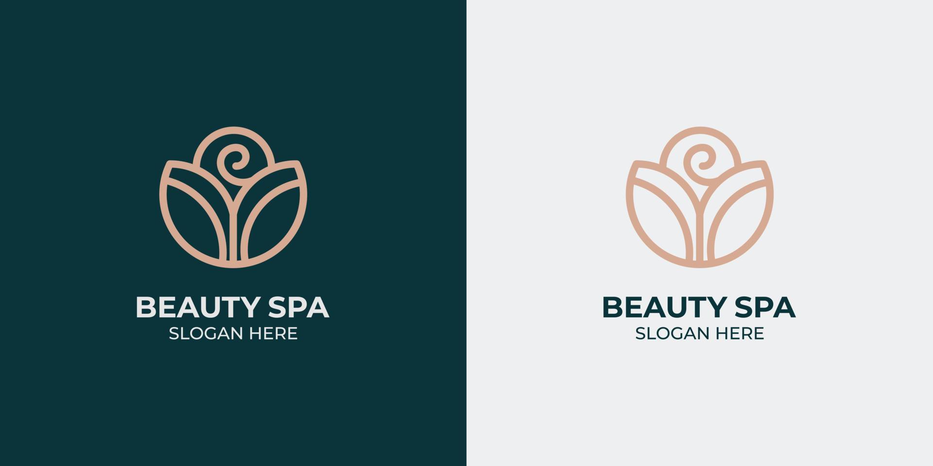 conjunto de logotipos de belleza minimalista y abstracto vector