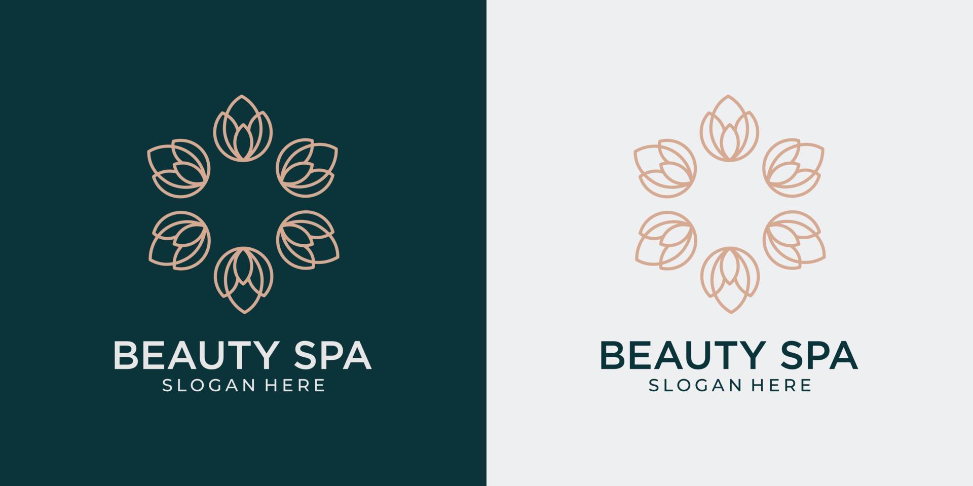 minimalist and abstract beauty logo set vector
