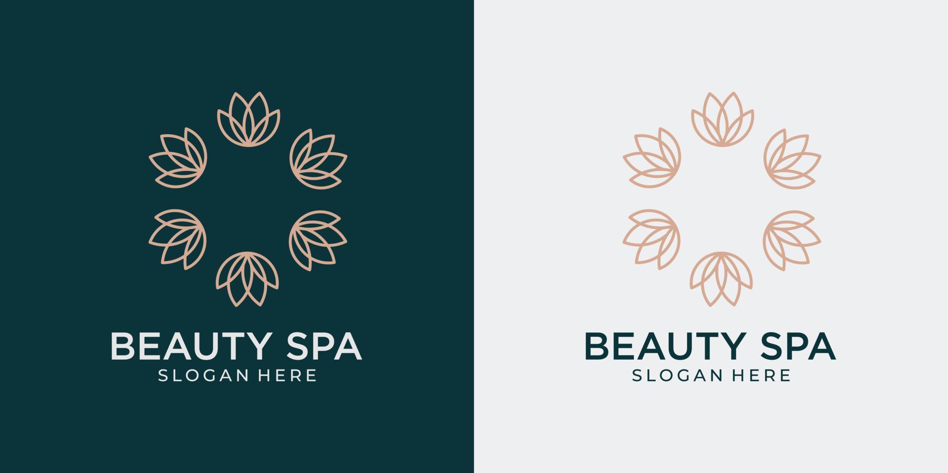minimalist and abstract beauty logo set vector