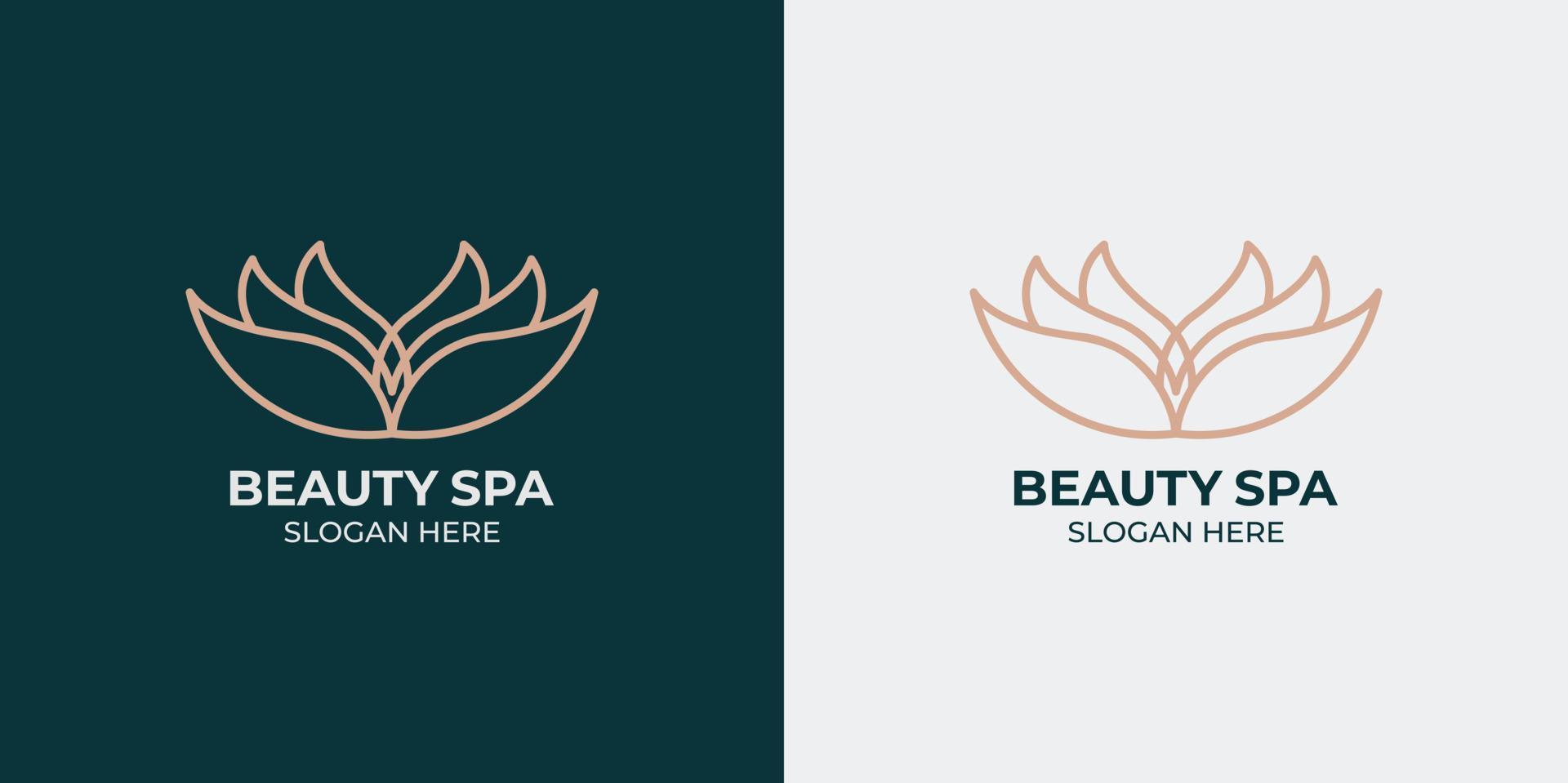 conjunto de logotipos de belleza minimalista y abstracto vector