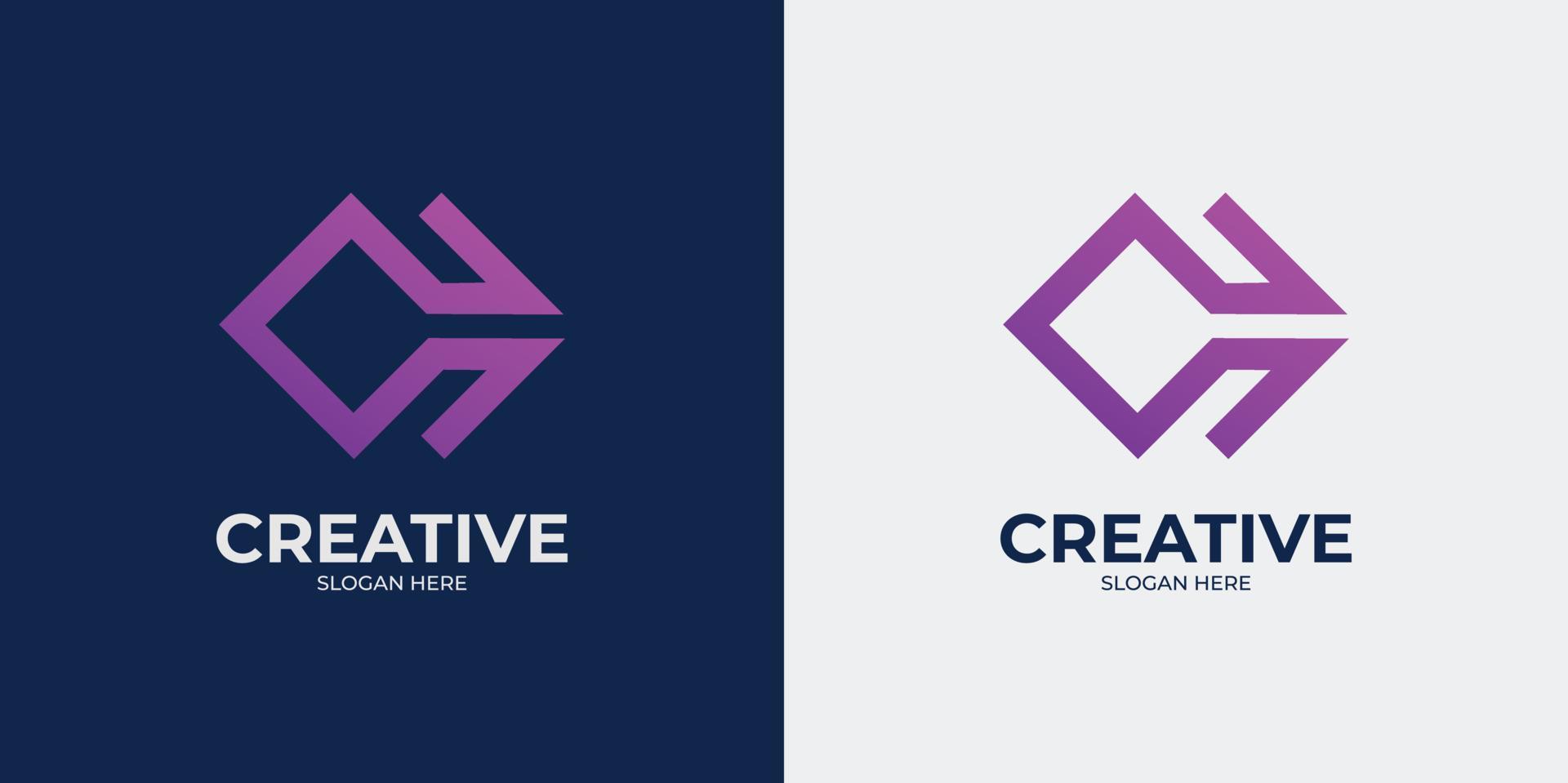 minimalist and abstract letter C logo set vector