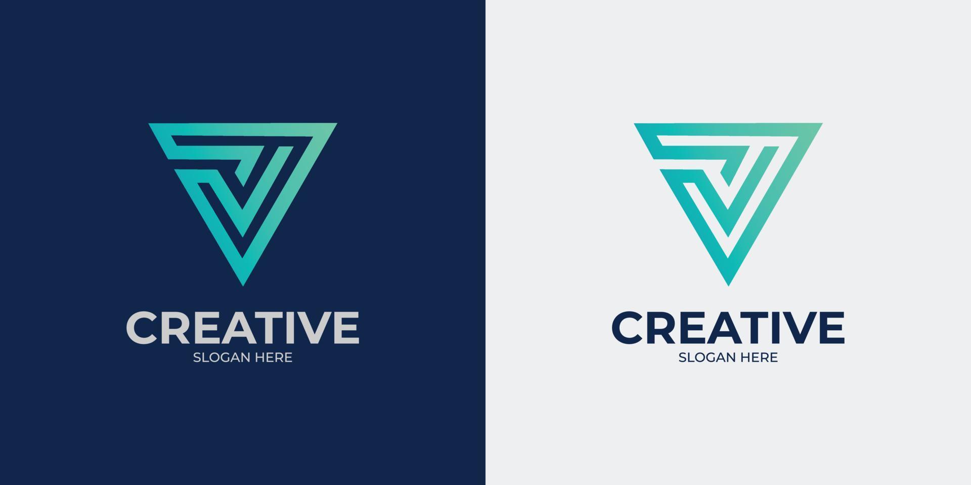 minimalist and abstract letter V logo set vector
