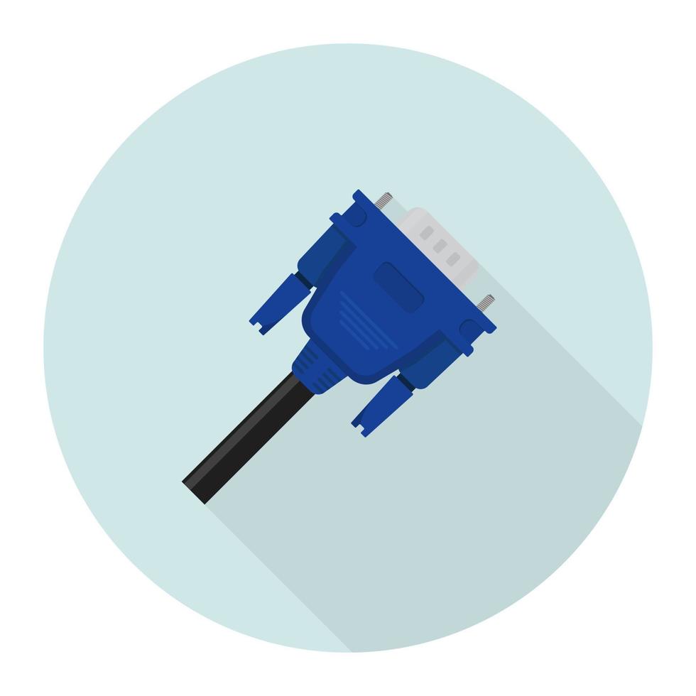 Vga cable icon. vector