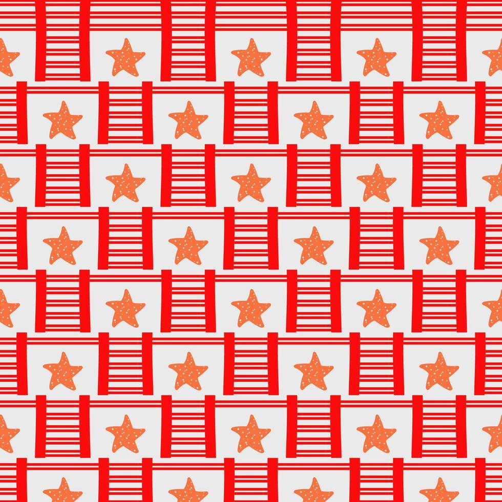 Seamless geometric pattern with a star vector