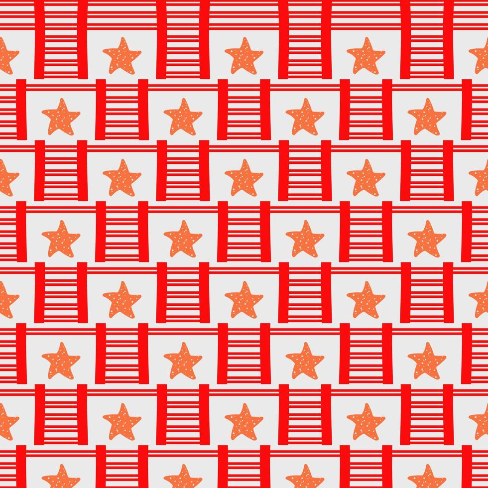 Seamless geometric pattern with a star vector