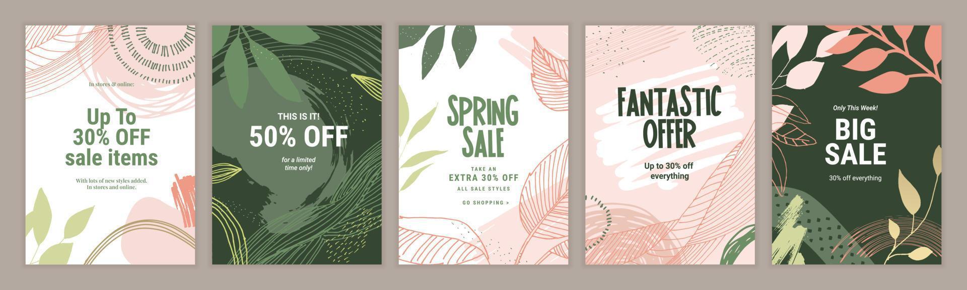 Sale posters design template. Vector illustrations for shopping, e-commerce, social media posts, internet ads, marketing, web banners.