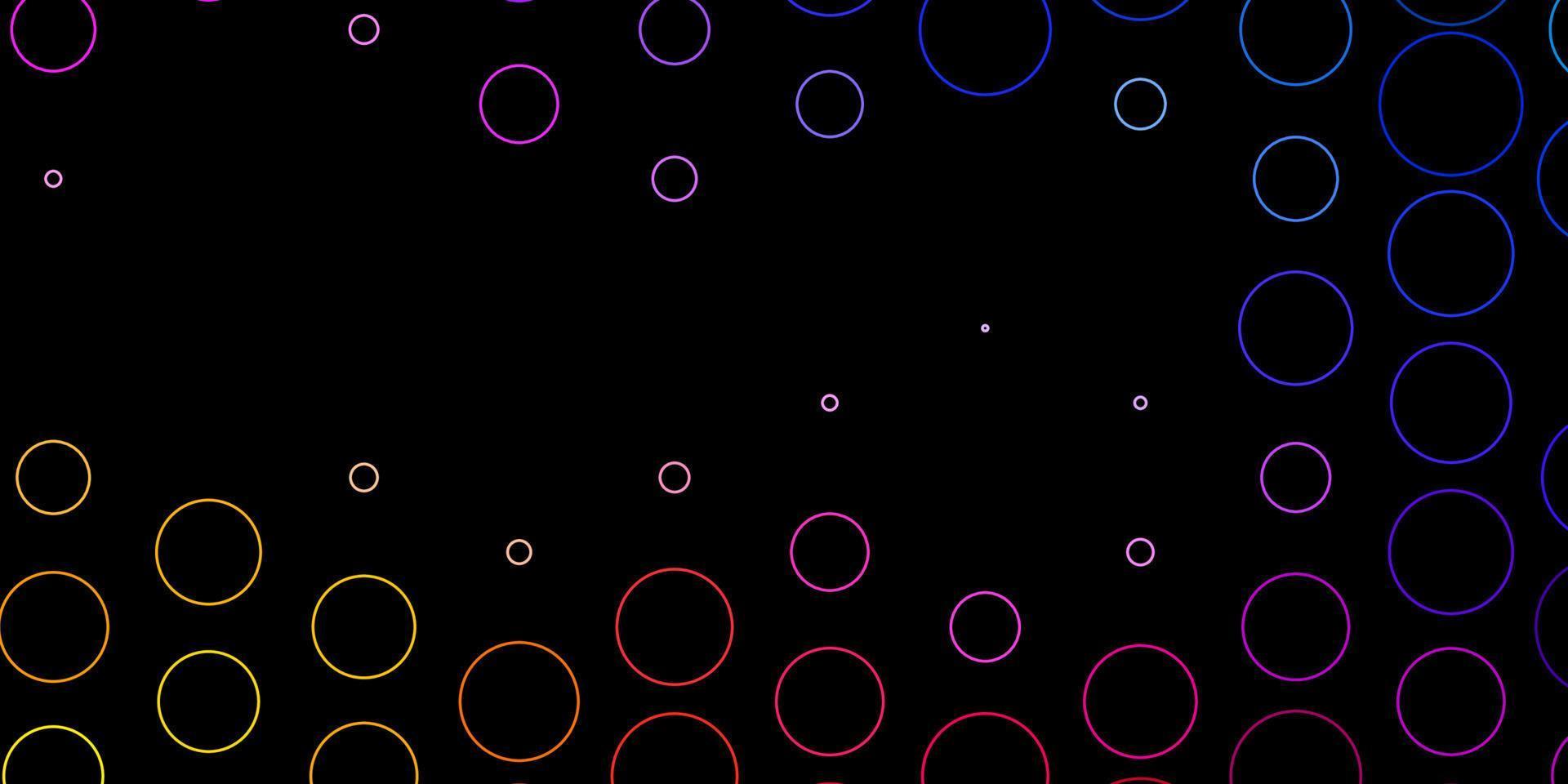 plantilla de vector de color rosa oscuro, azul con círculos.