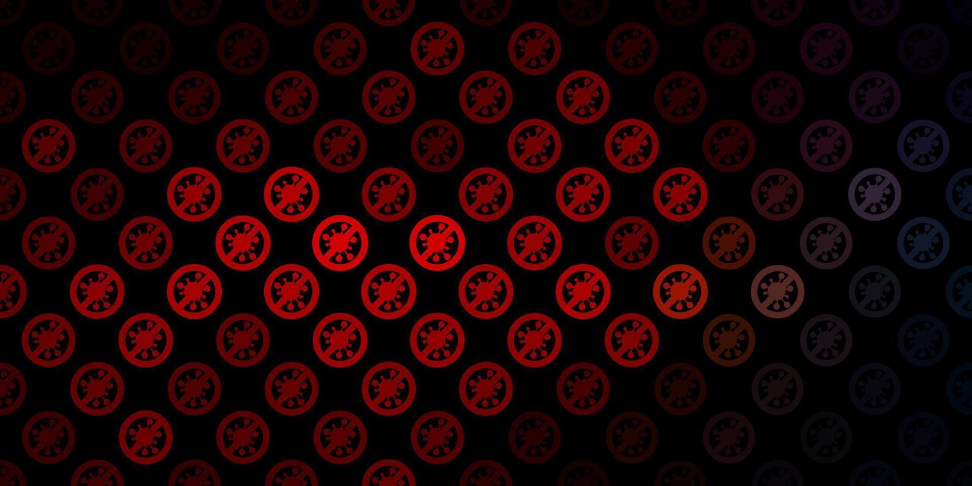 Dark Blue, Red vector backdrop with virus symbols.