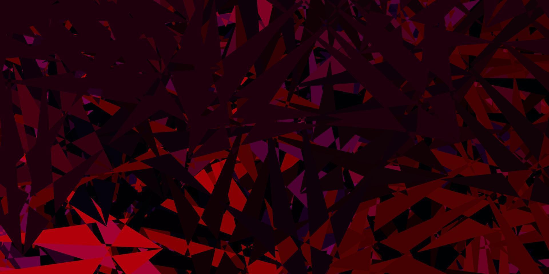 Dark blue, red vector background with polygonal forms.