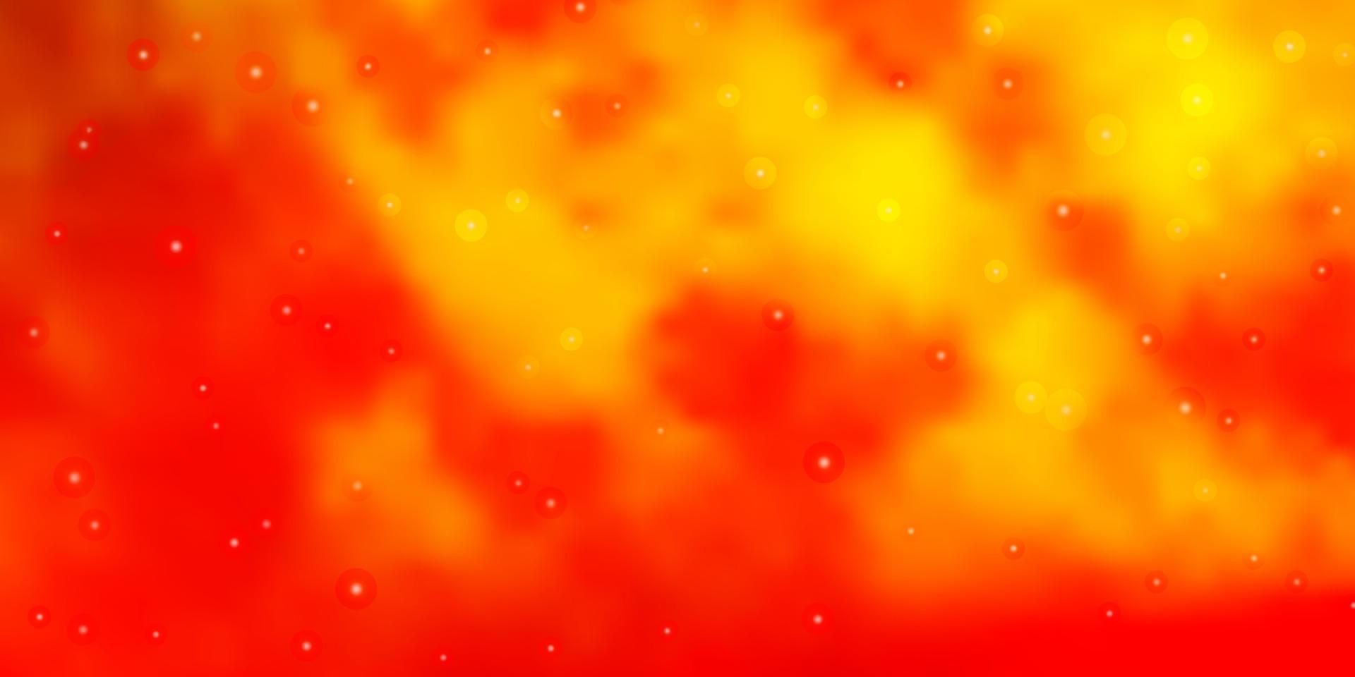 Light Orange vector template with neon stars.