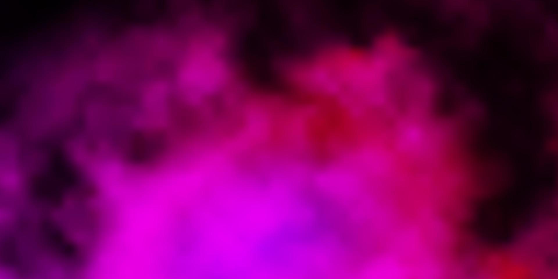 Dark Pink vector texture with cloudy sky.