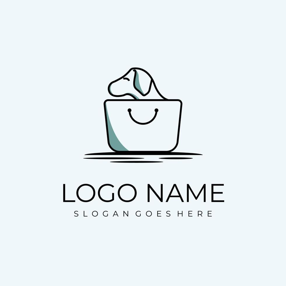 Dog Store Element Logo vector