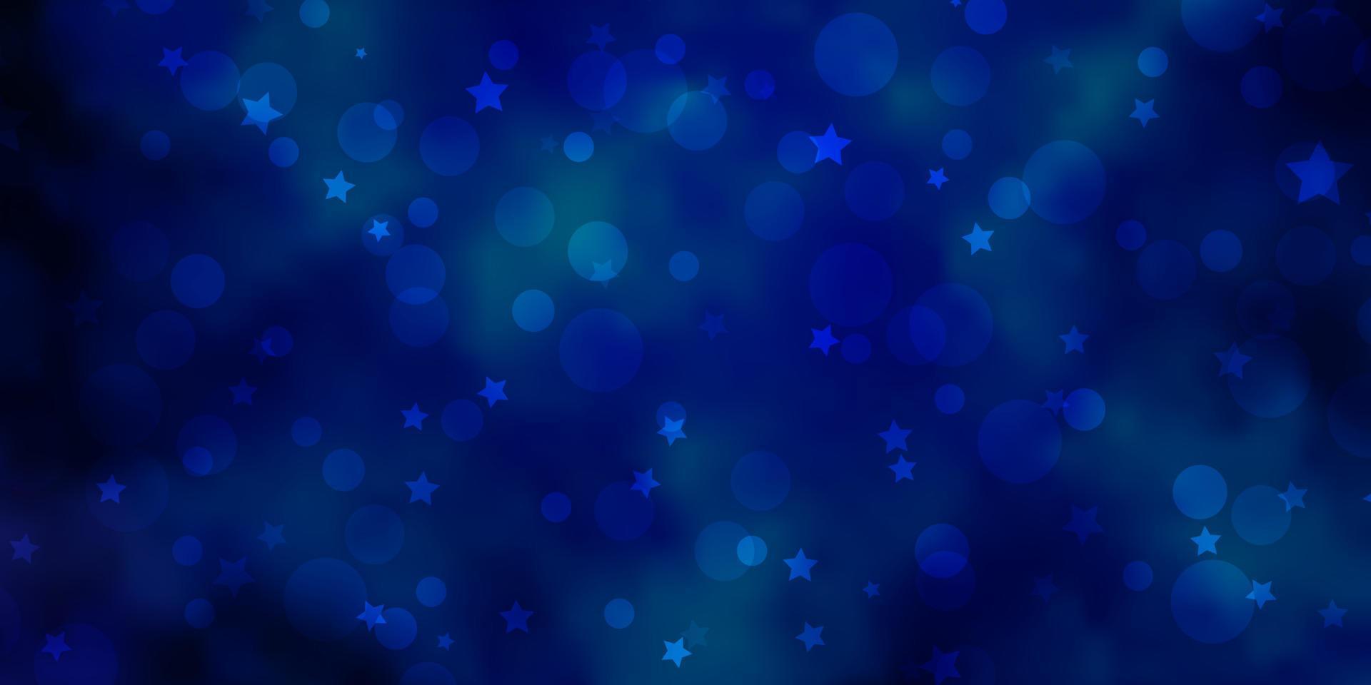 diseño de vector de color rosa oscuro, azul con círculos, estrellas.