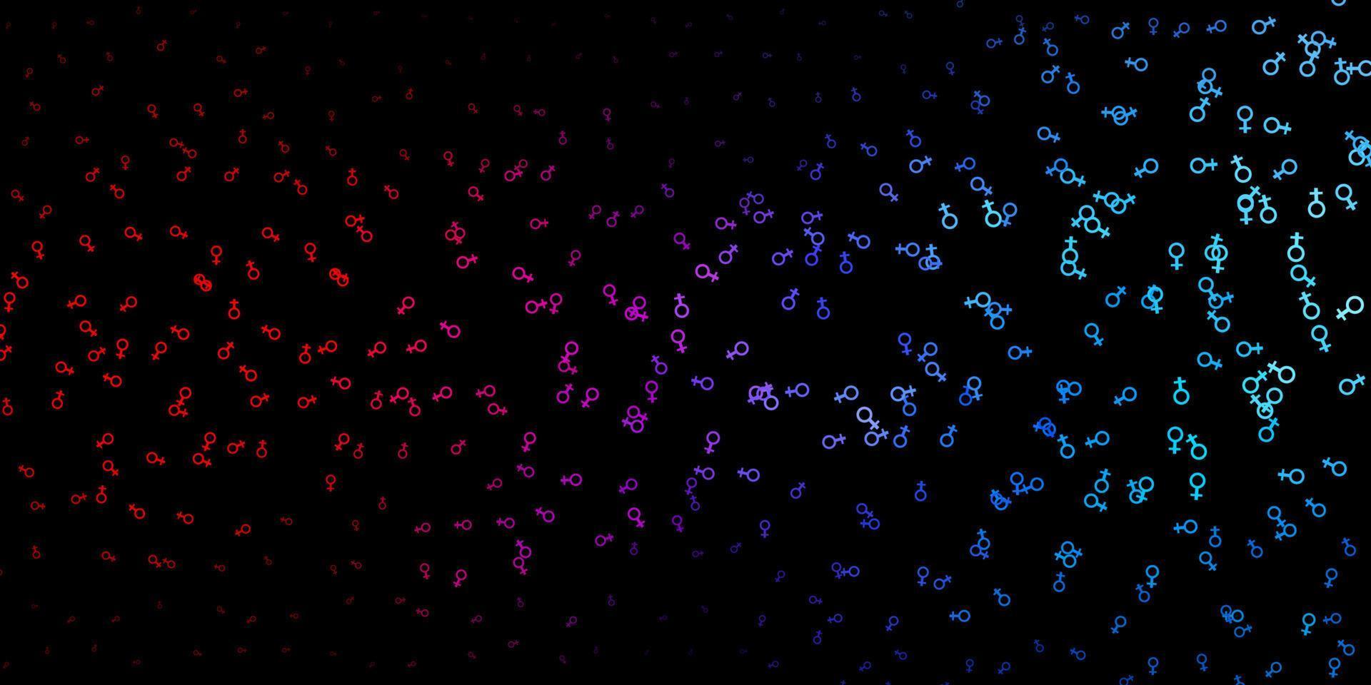 Dark Blue, Red vector texture with religion symbols.