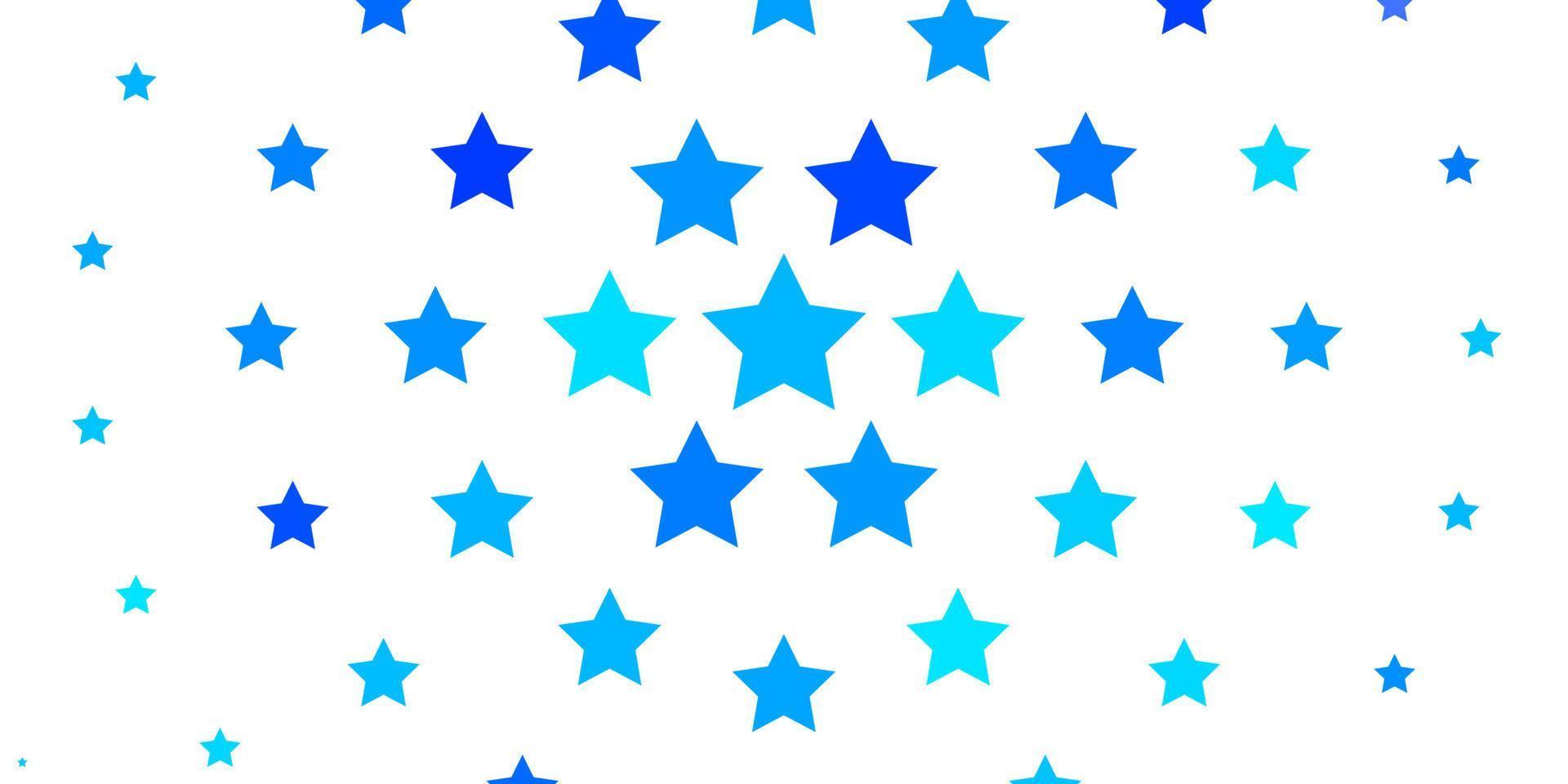 Fondo de vector de color rosa claro, azul con estrellas pequeñas y grandes.