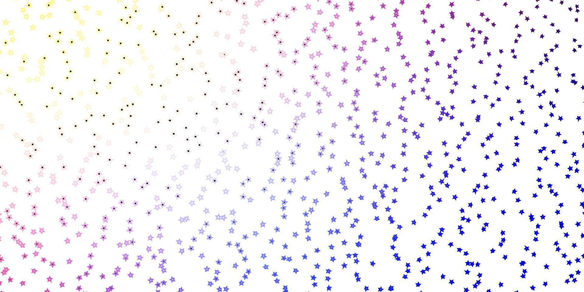 Dark Pink, Blue vector texture with beautiful stars.