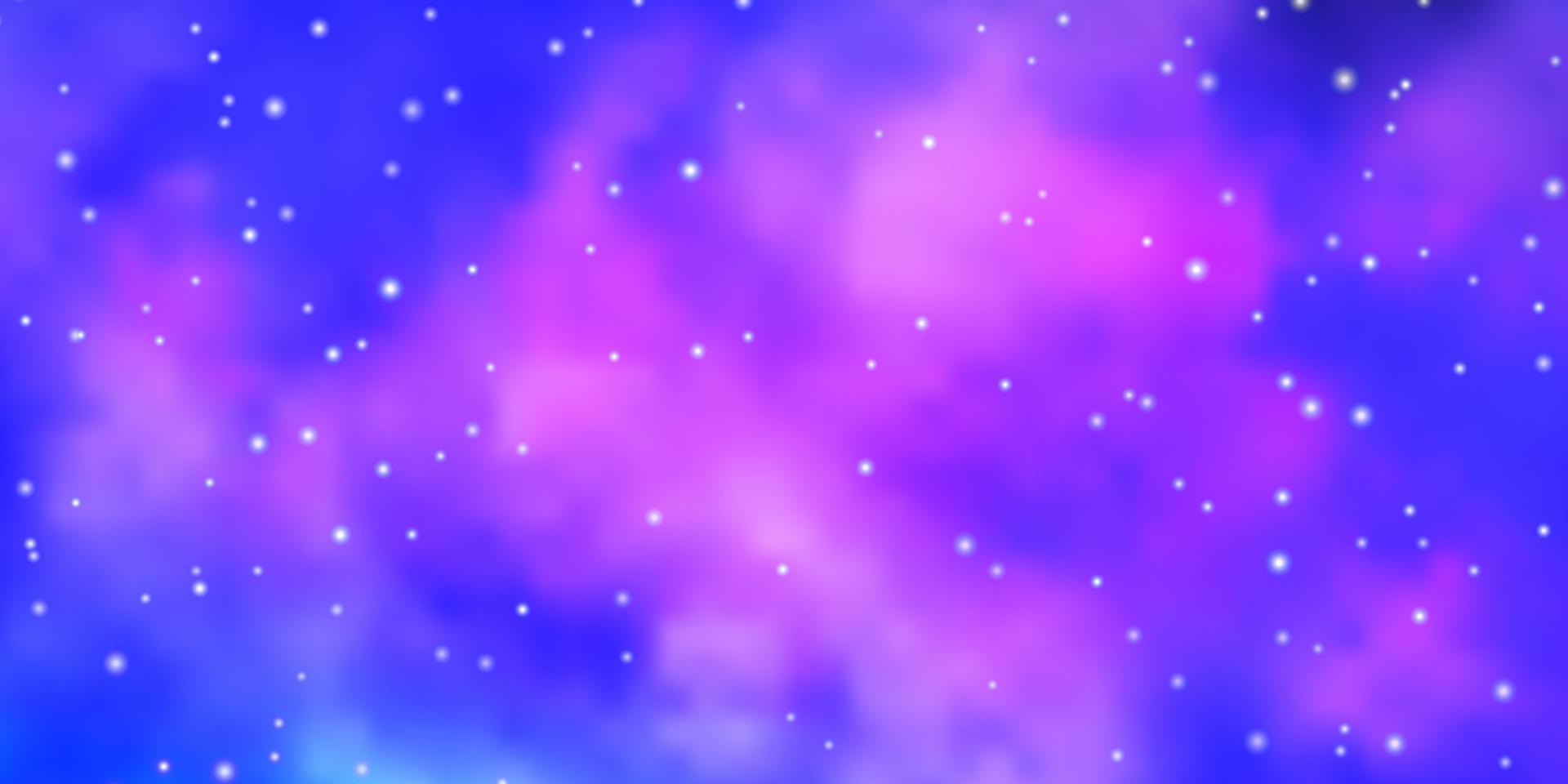 Light Pink, Blue vector layout with bright stars.