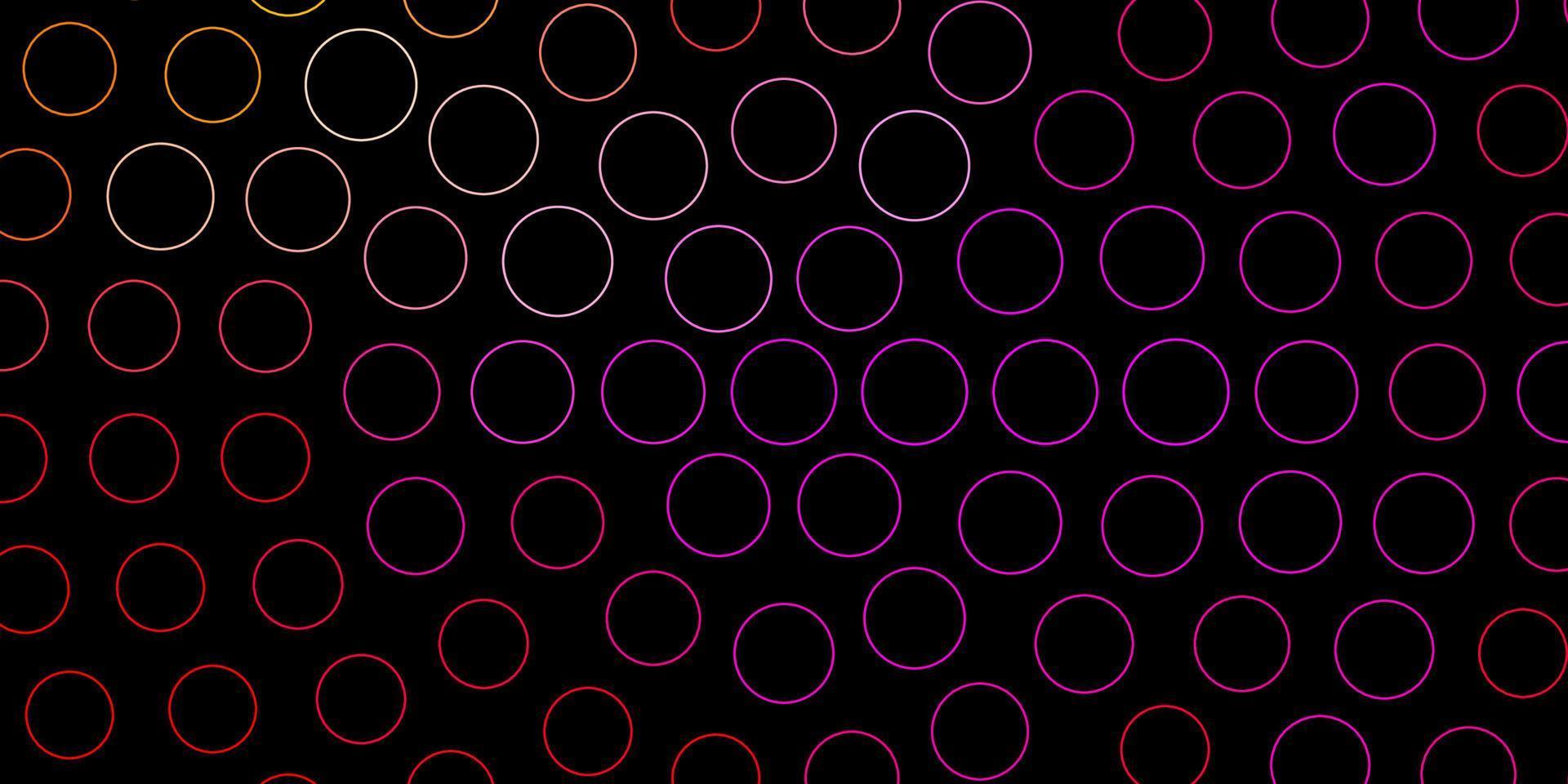 Dark Pink, Yellow vector template with circles.