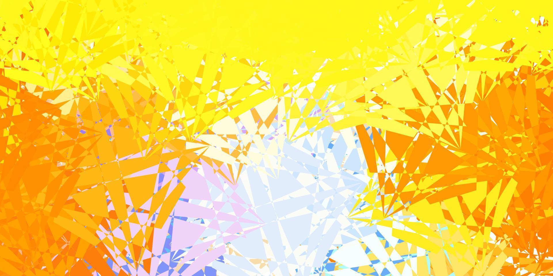 Light Blue, Yellow vector background with polygonal forms.