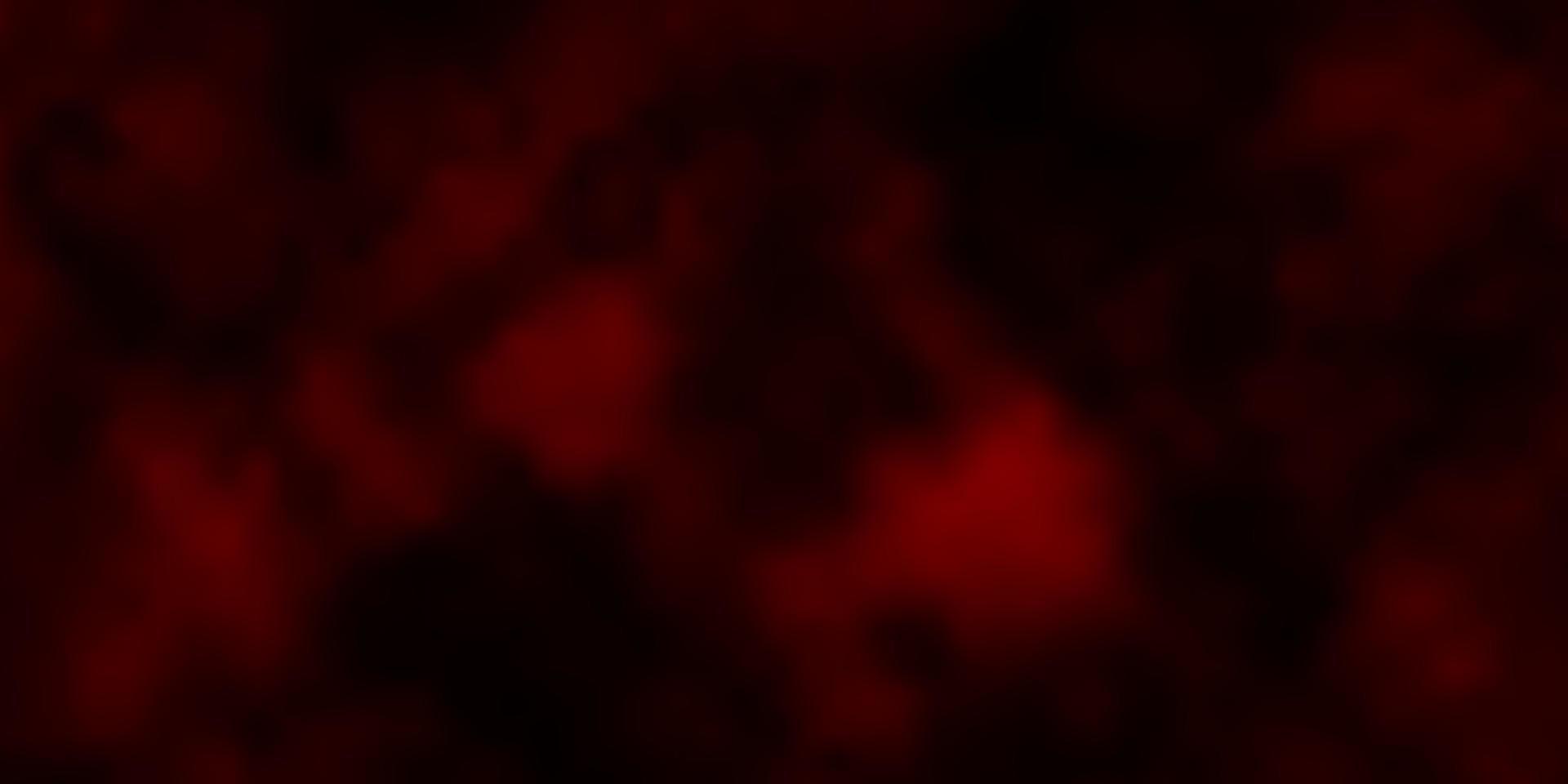 textura de vector rojo oscuro con cielo nublado.