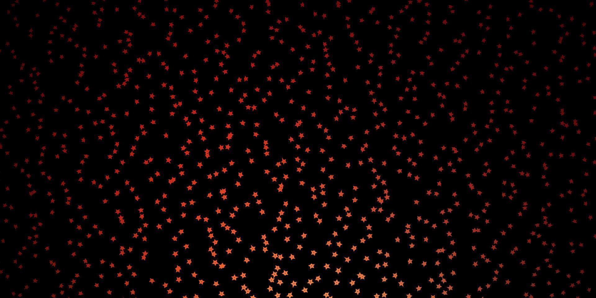 Dark Red vector background with colorful stars.