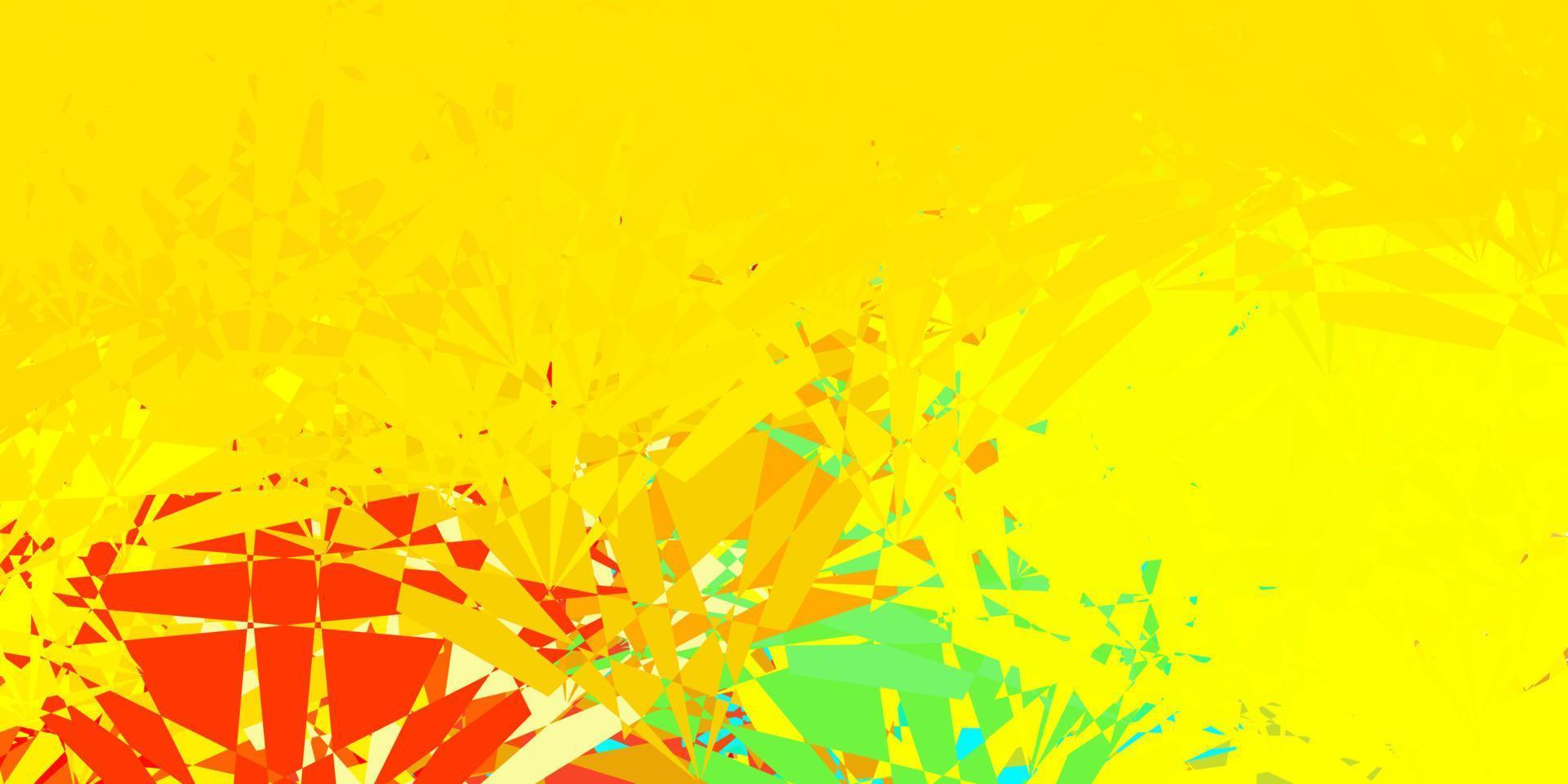 Light Blue, Yellow vector backdrop with triangles, lines.