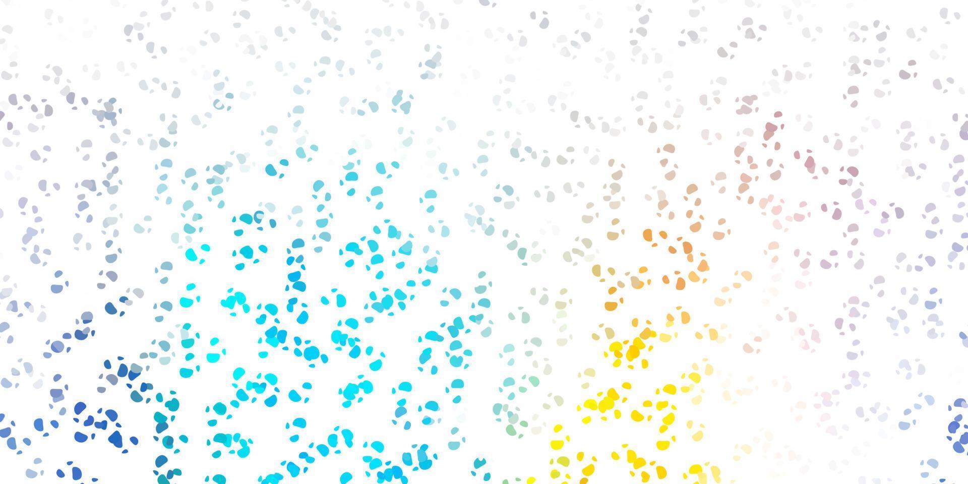 Light blue, yellow vector texture with memphis shapes.