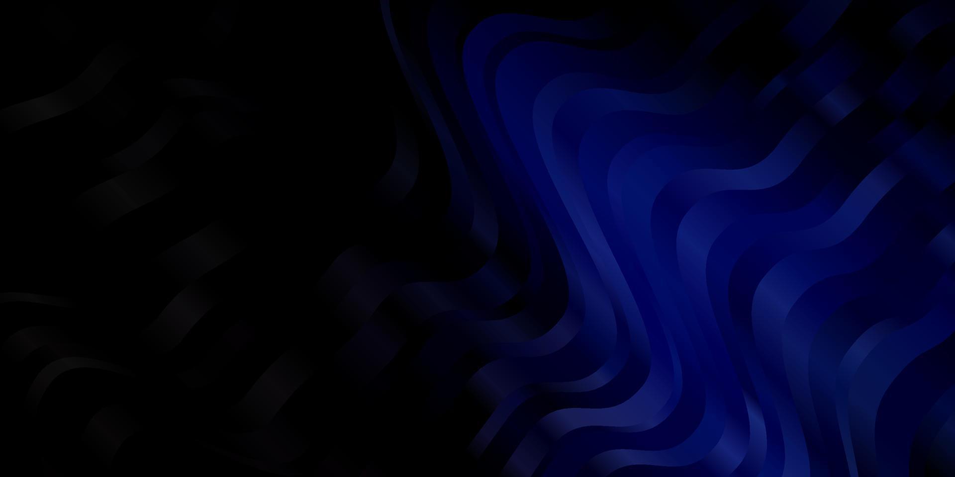 Telón de fondo de vector azul oscuro con líneas dobladas.