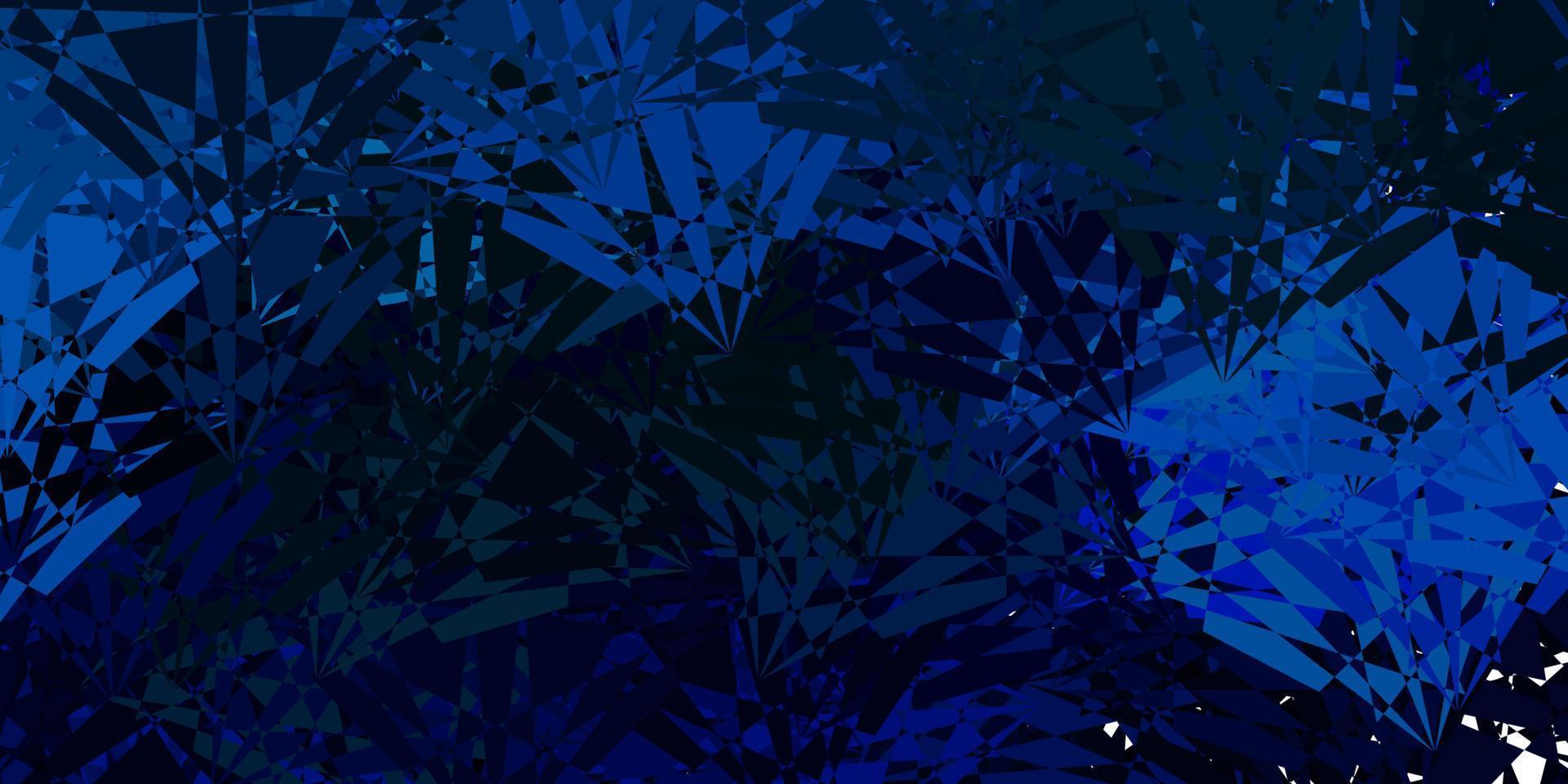 Dark BLUE vector texture with random triangles.