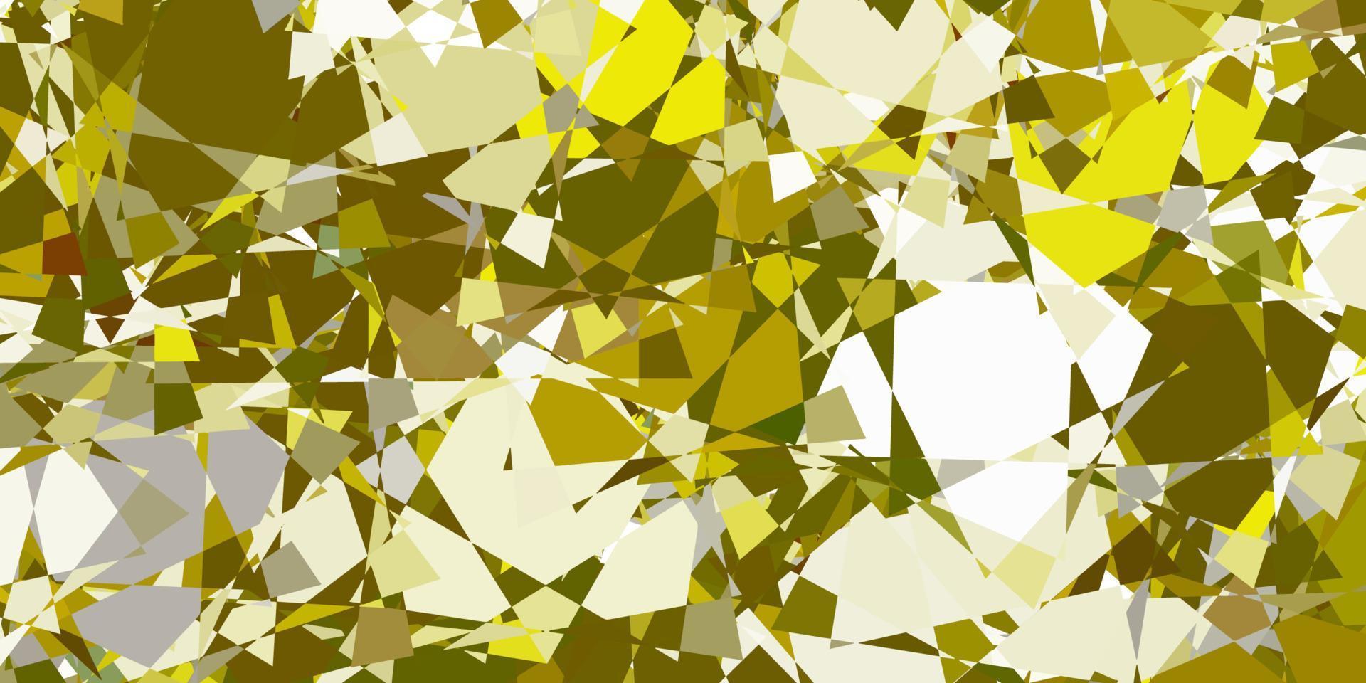 Light Green, Yellow vector layout with triangle forms.