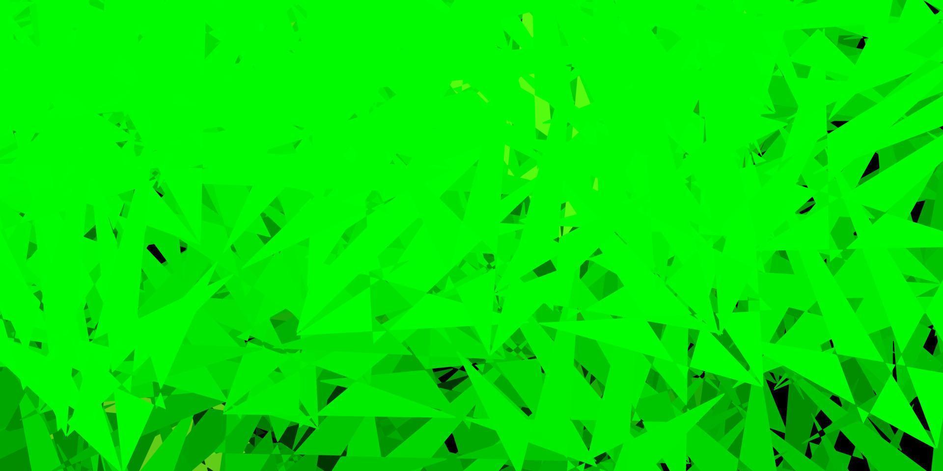 Light green, yellow vector backdrop with triangles, lines.