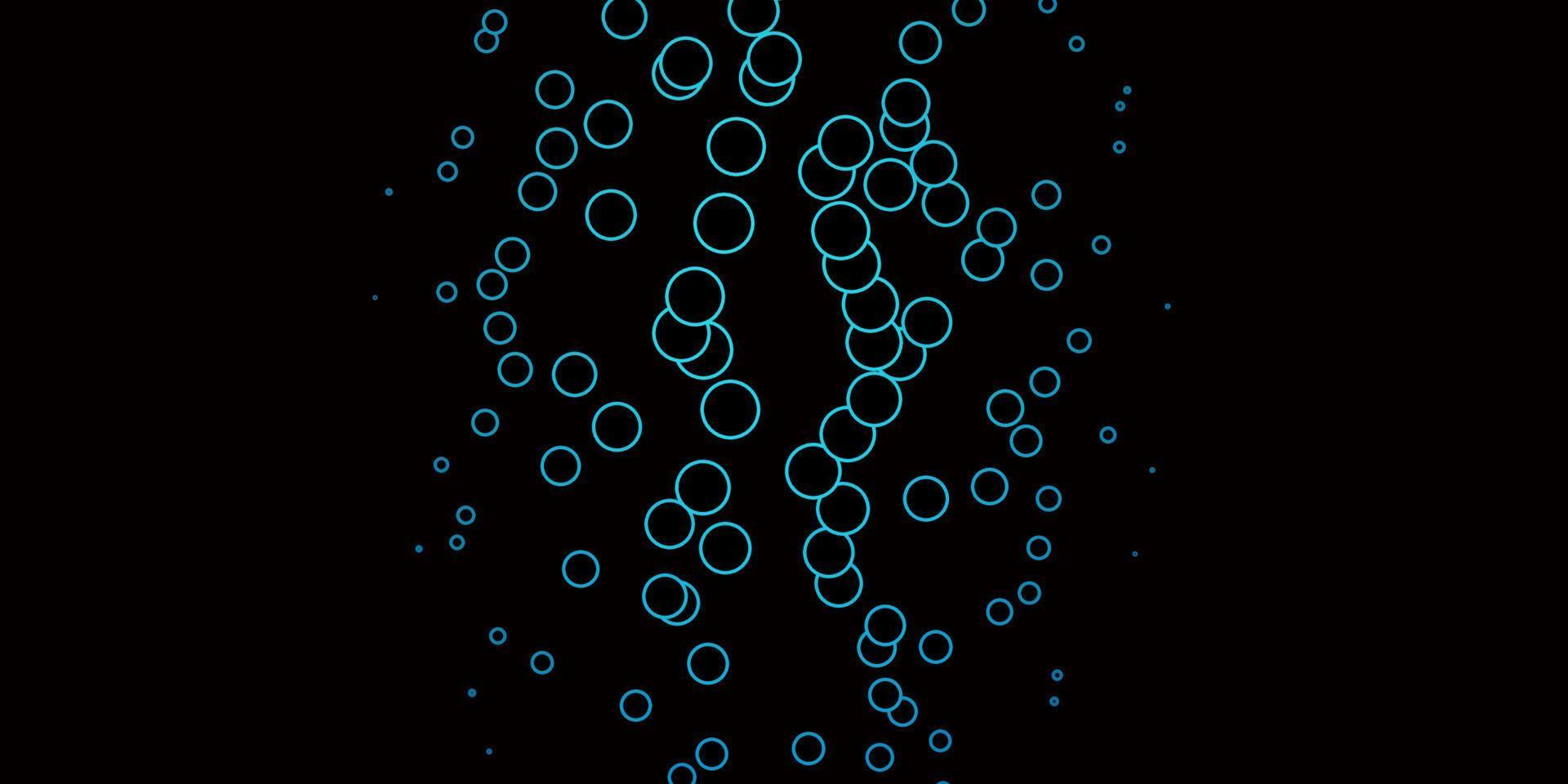 Dark BLUE vector backdrop with circles.