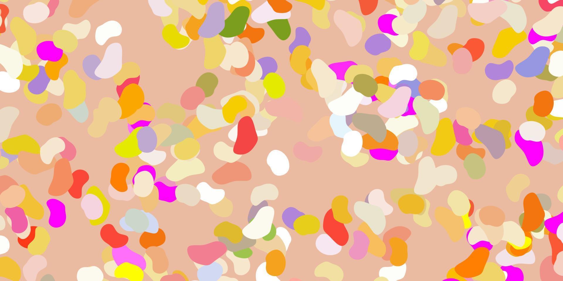 Light multicolor vector background with random forms.