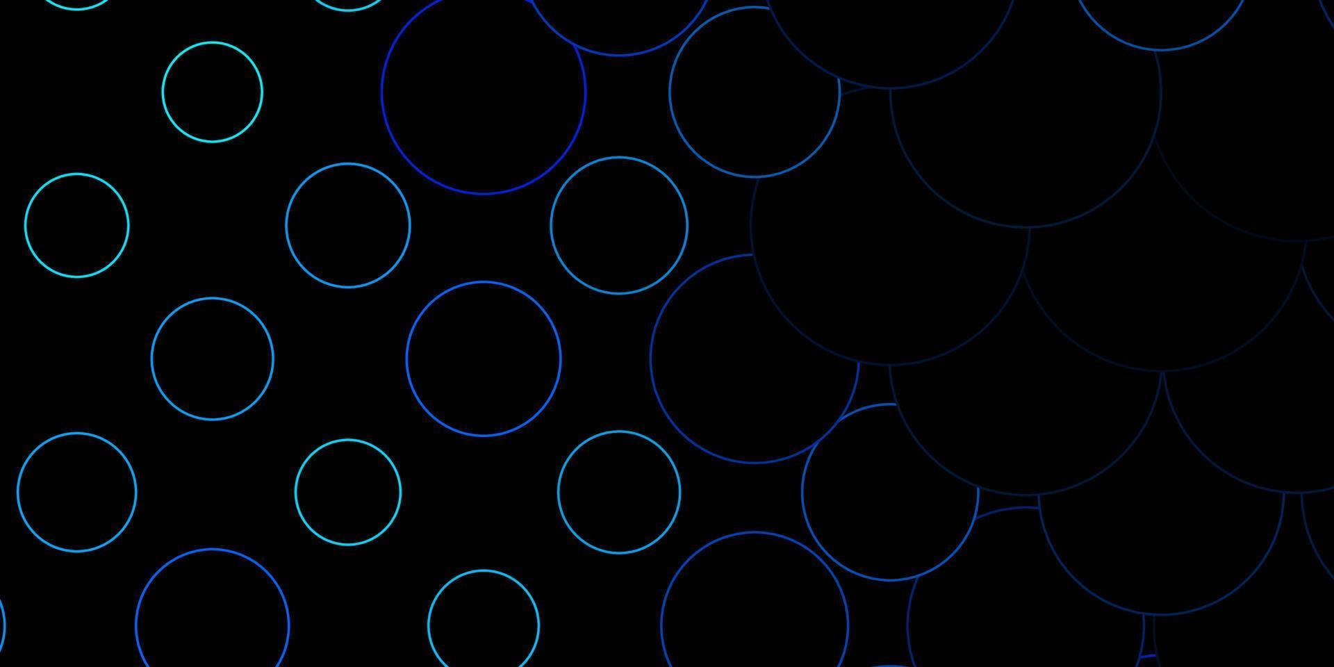 Dark BLUE vector template with circles.