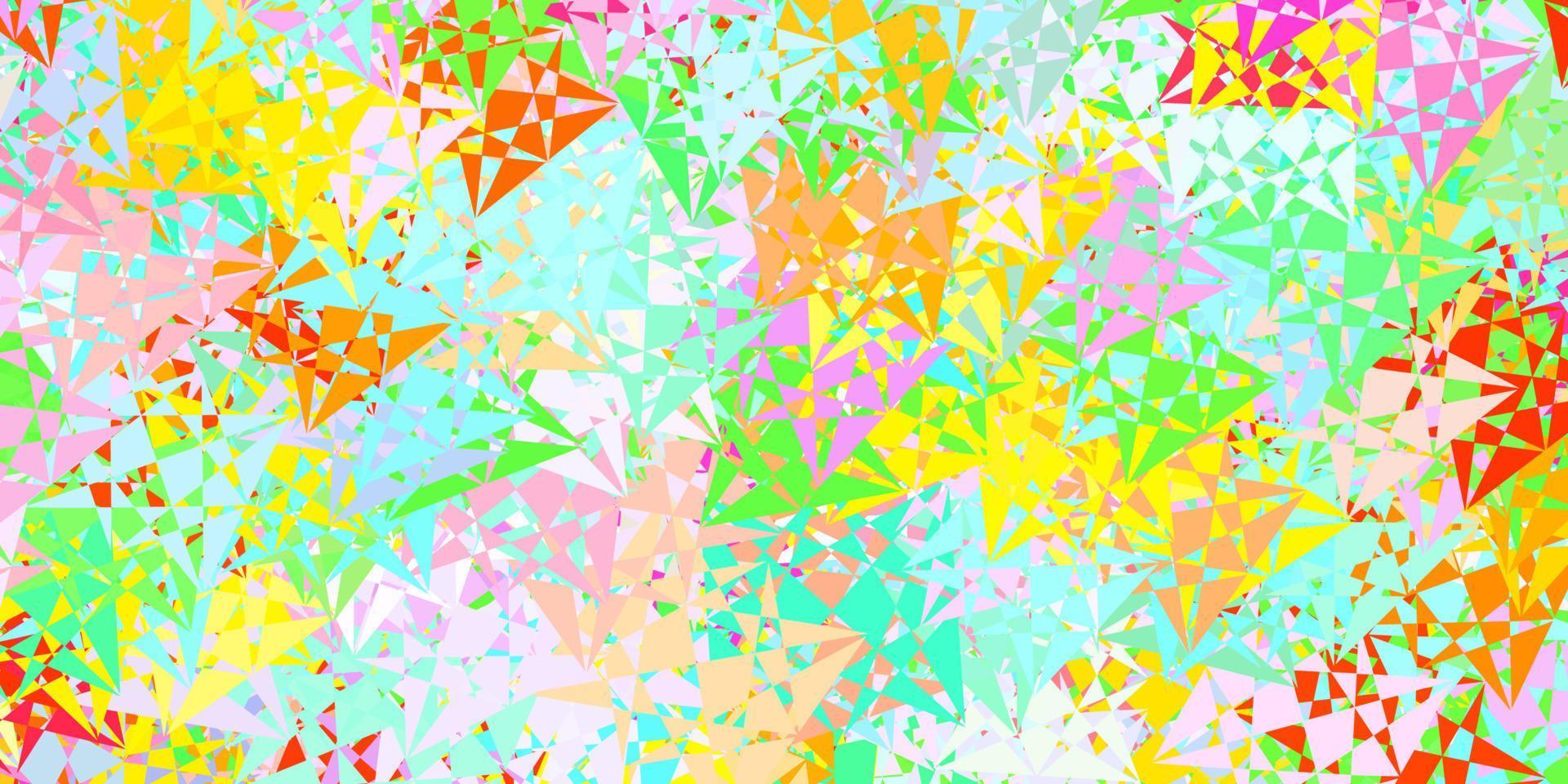 Light multicolor vector backdrop with triangles, lines.