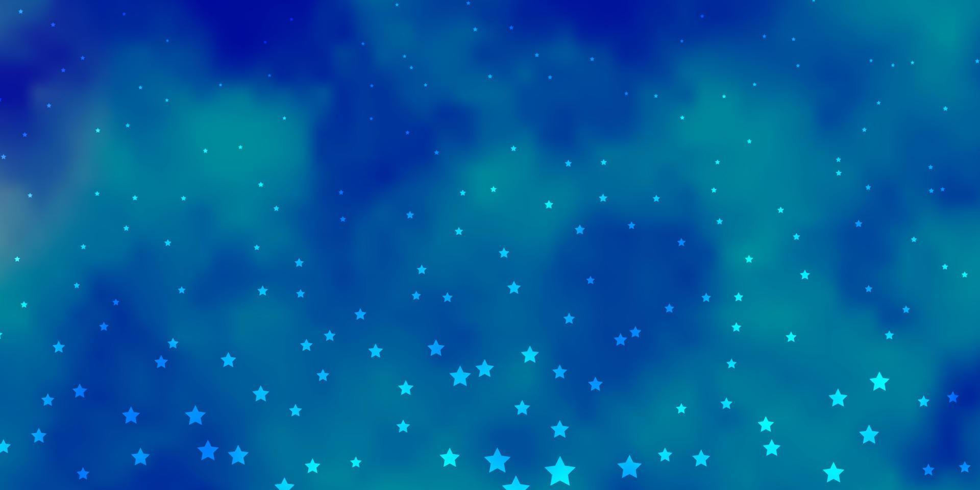 Fondo de vector azul oscuro con estrellas de colores.